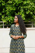 Elephant black with Olive, & indigo Prints